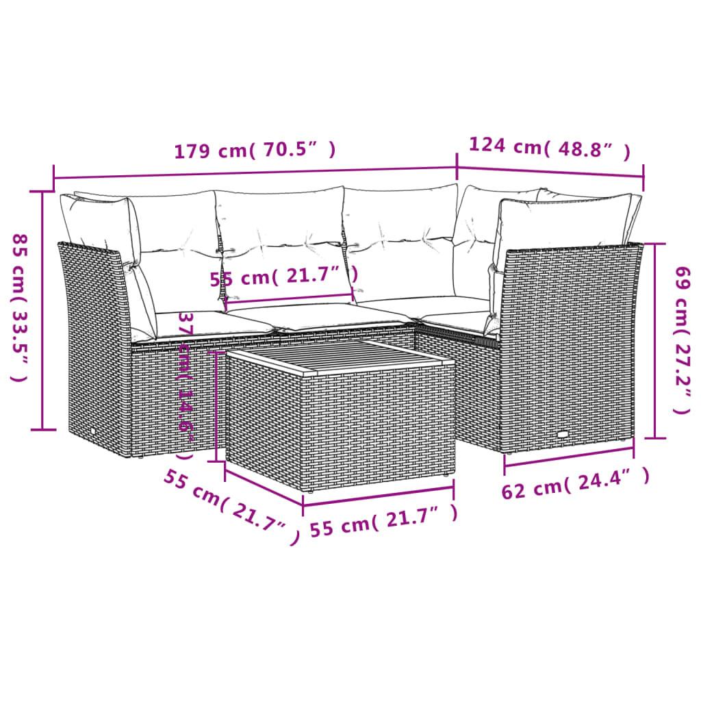 VidaXL Garten sofagarnitur poly-rattan