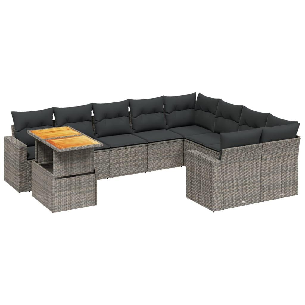 VidaXL Garten sofagarnitur poly-rattan