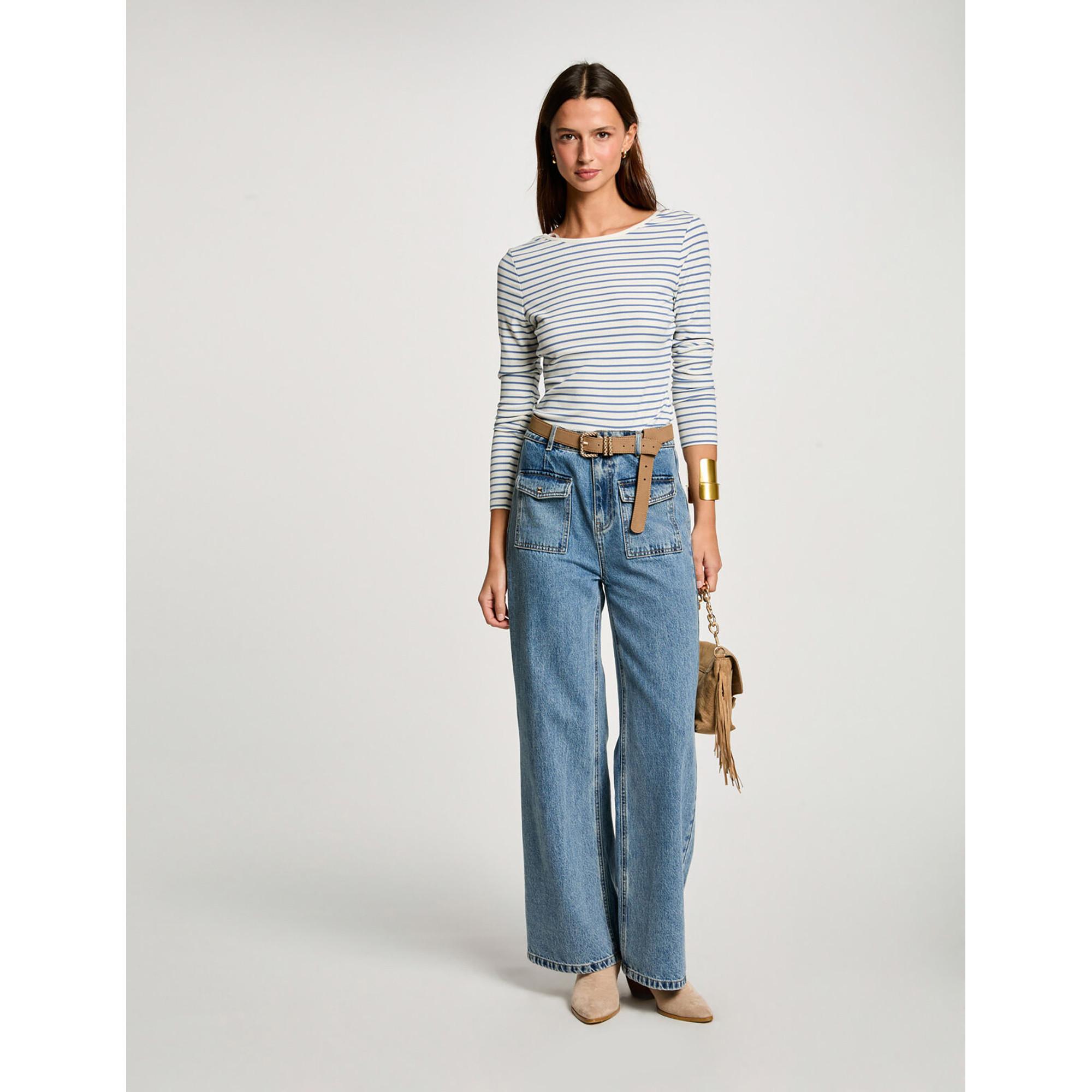 MORGAN Gestreiftes Langarm T-Shirt