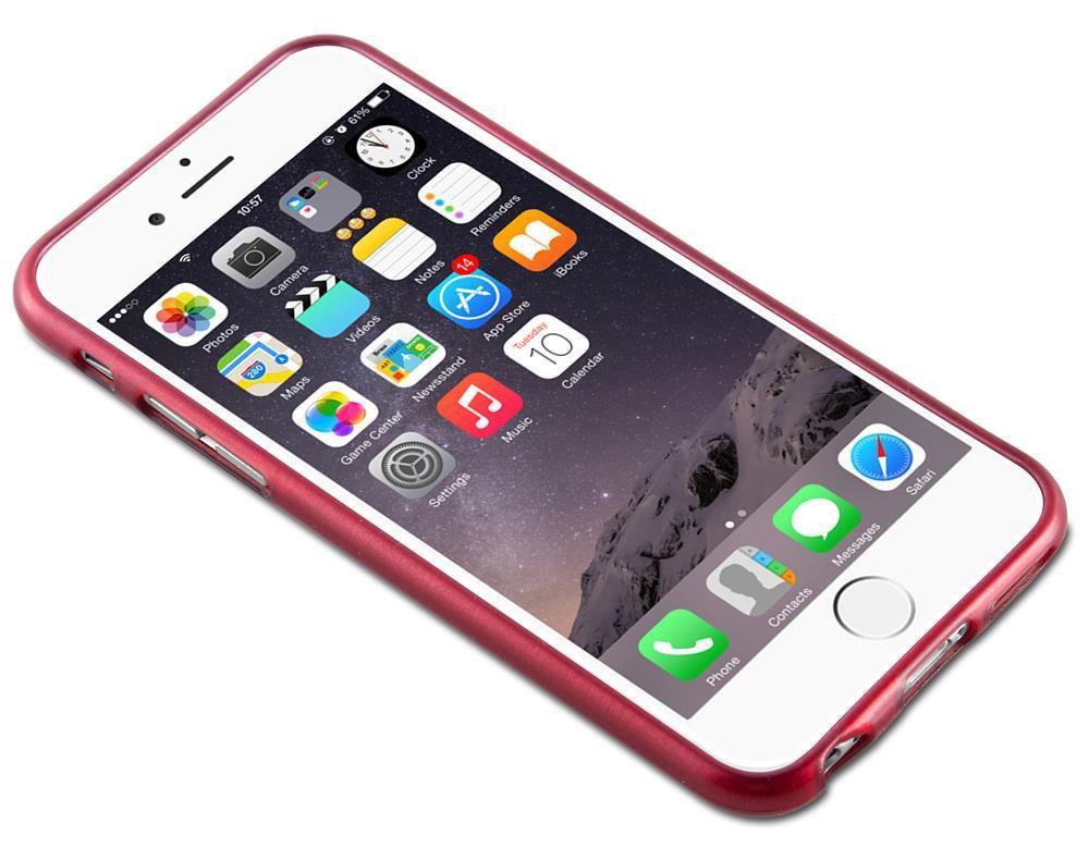 Cadorabo Hülle für Apple iPhone 6 6S TPU Silikon im Brushed Design