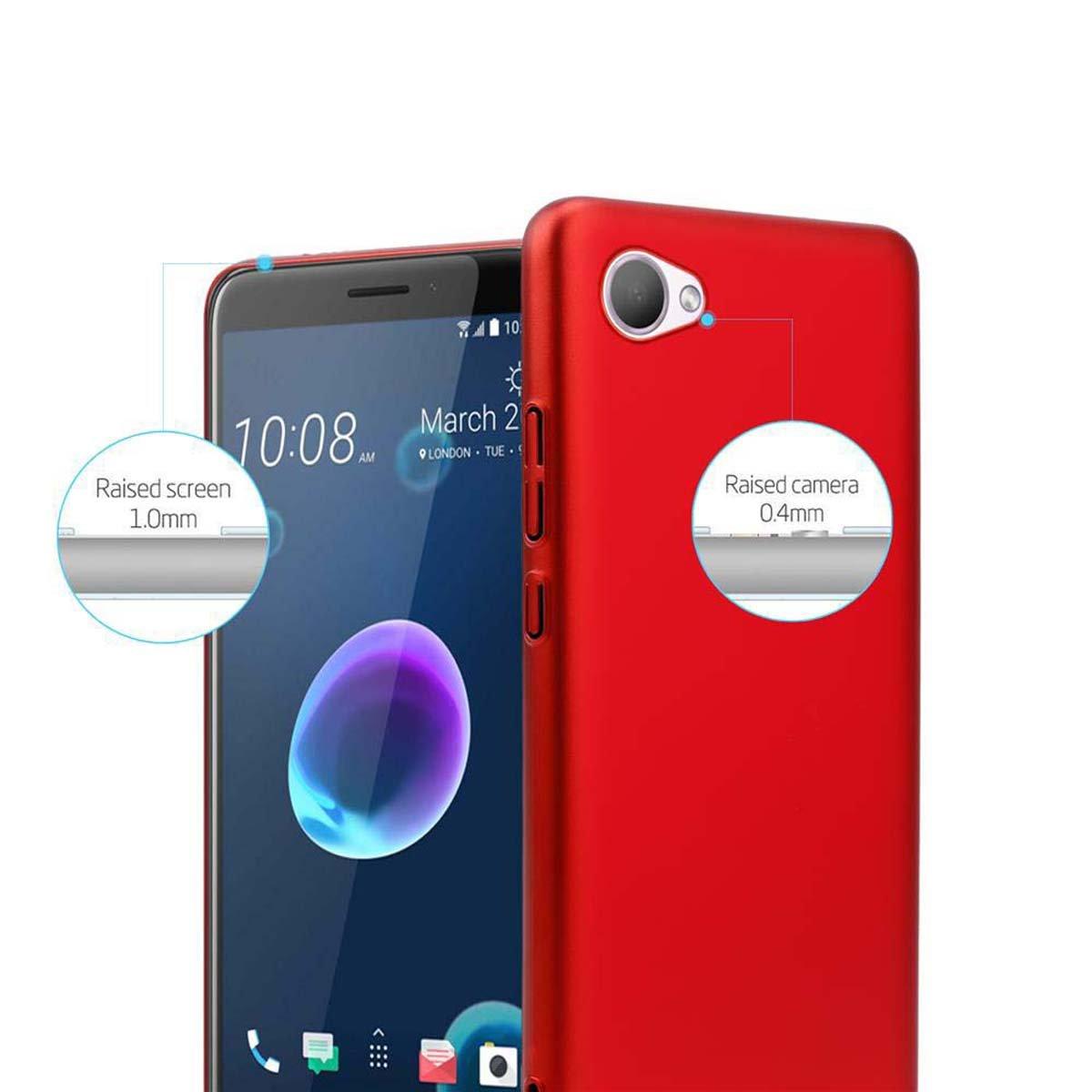 Cadorabo Hülle für HTC Desire 12 Hard Case in Metall Optik