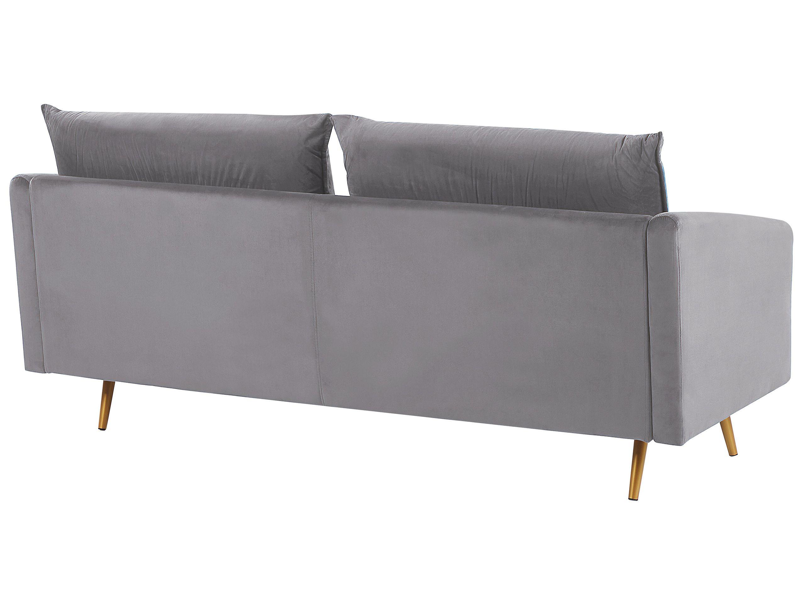 Beliani 3 Sitzer Sofa aus Samtstoff Glamourös MAURA