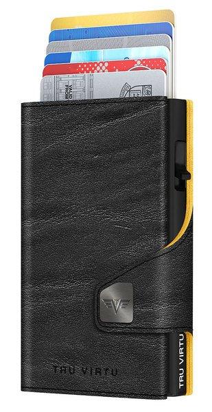 Tru Virtu Wallet CLICK & SLIDE Coin Pocket Caramba-gelb,