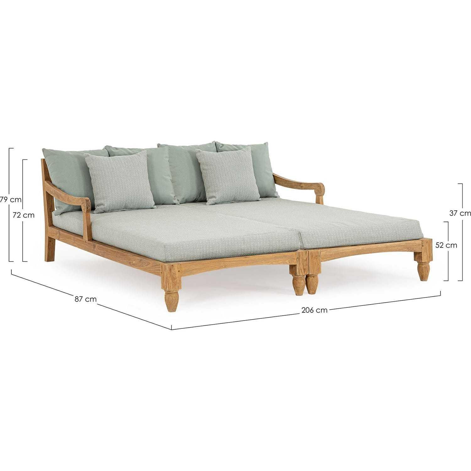 mutoni Daybed Bali Aqua (2er-Set)
