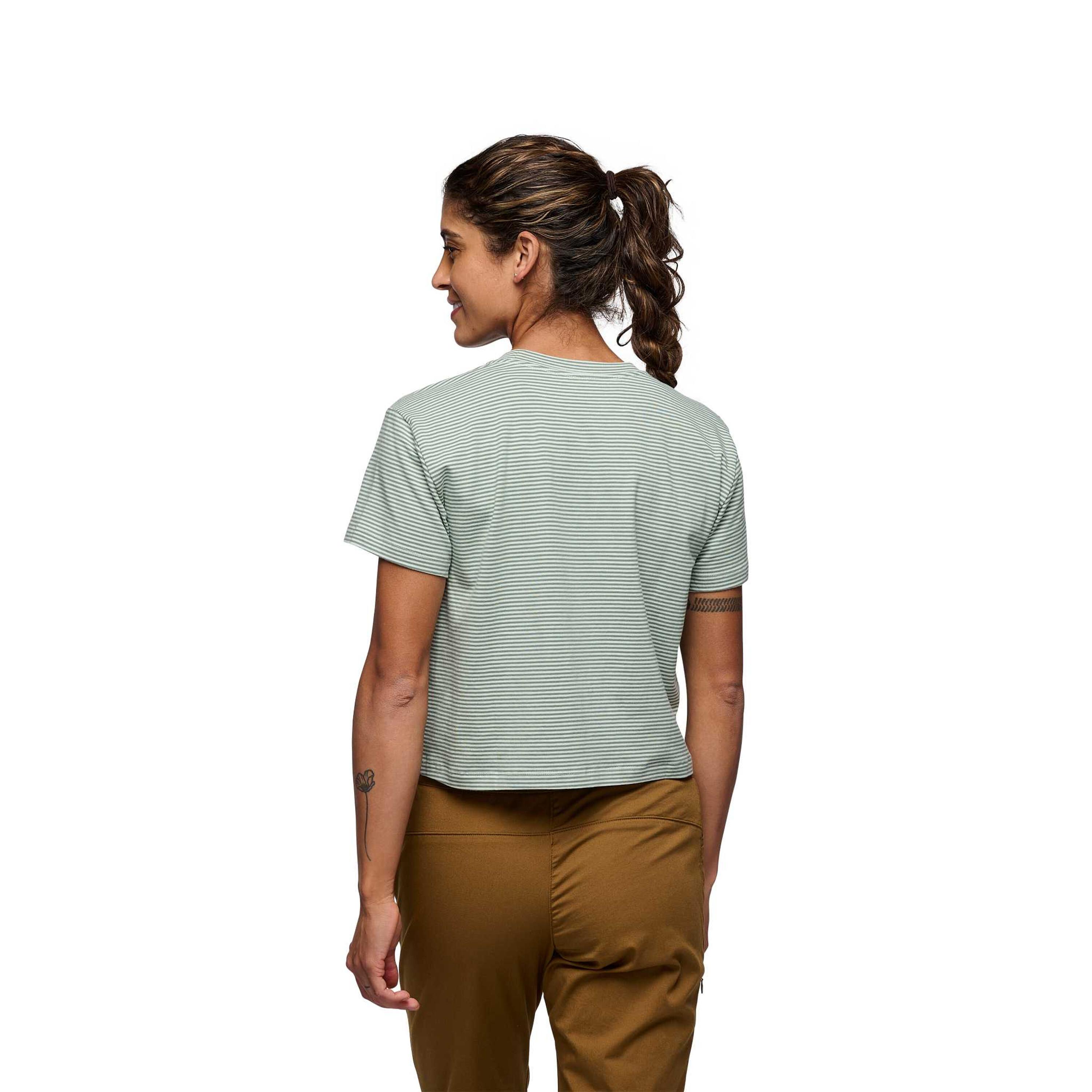 Black Diamond Gestreiftes Back Diamond Crop T-Shirt