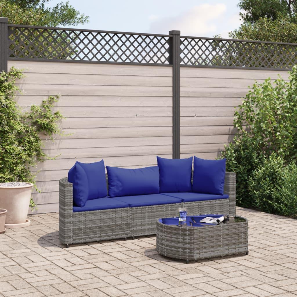 VidaXL Gartensofagarnitur poly-rattan