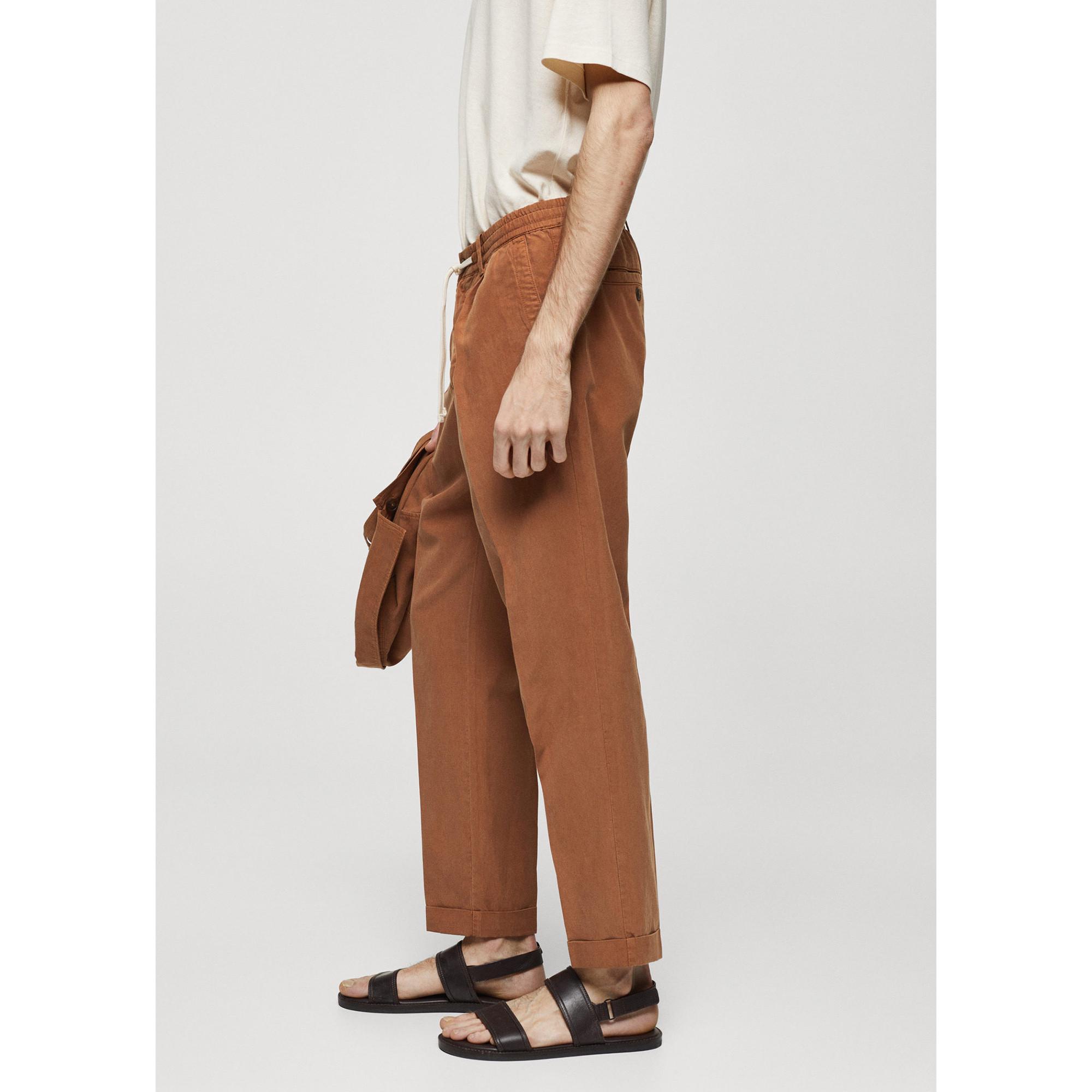 Mango Man Herren Relaxed Loose Fit Kordelzug Hose