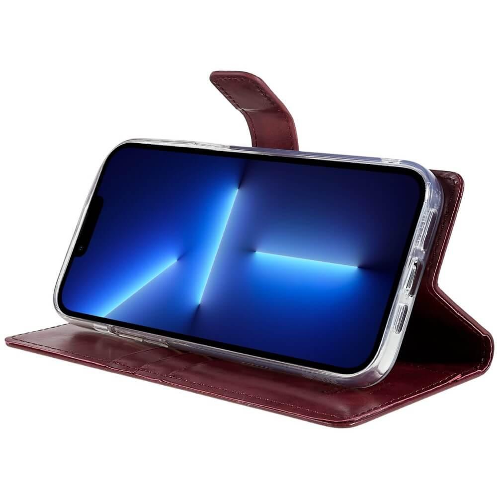 Mercury iPhone 14 Pro Max - Blue Moon Etui Hülle Weinrot