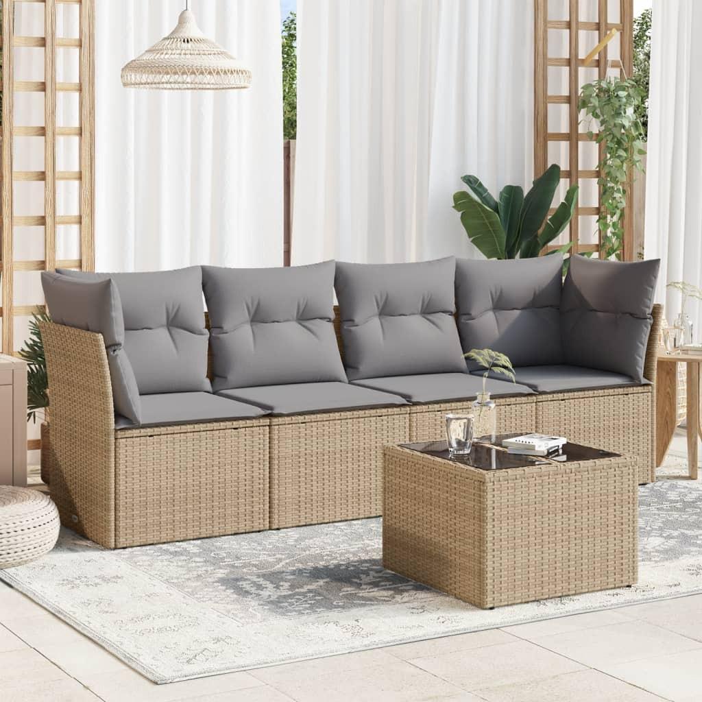 VidaXL Garten sofagarnitur poly-rattan