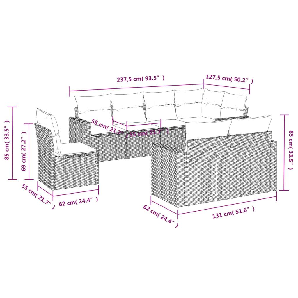 VidaXL Garten sofagarnitur poly-rattan