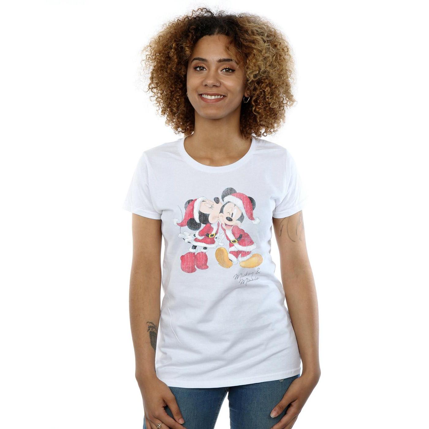 Disney Mickey und Minnie Christmas Kiss T-Shirt