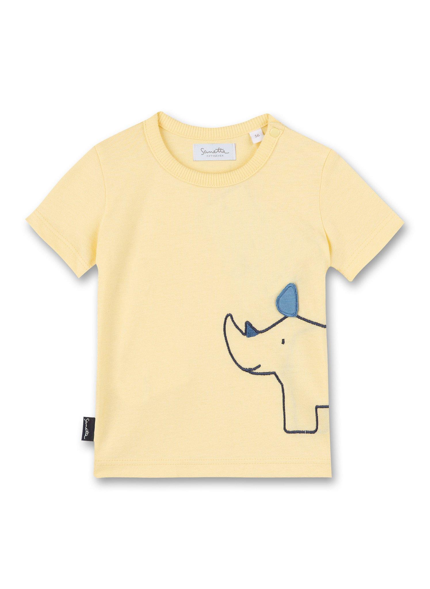 Sanetta Fiftyseven Baby Jungen T-Shirt Nashorn gelb