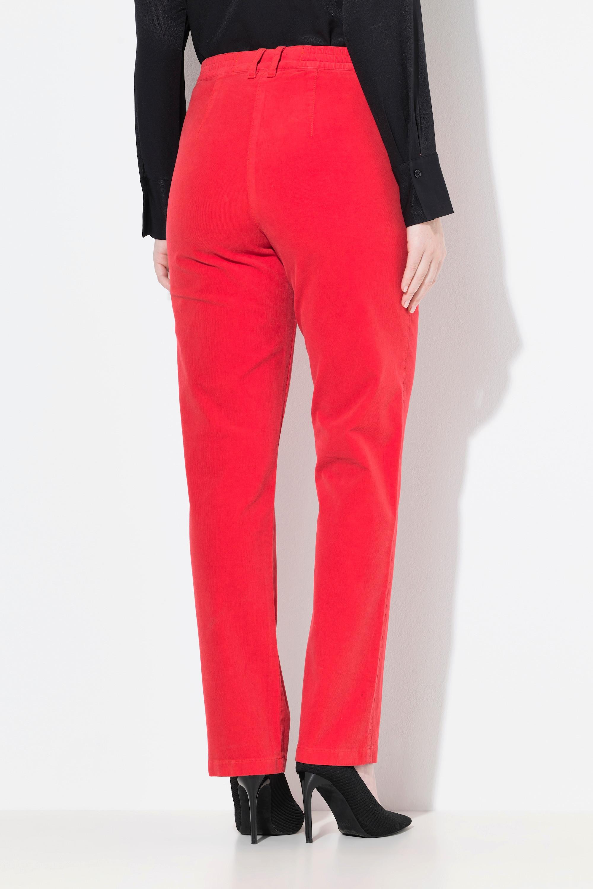 Ulla Popken Cordhose Mony, Komfortbund, Reißverschlusstaschen