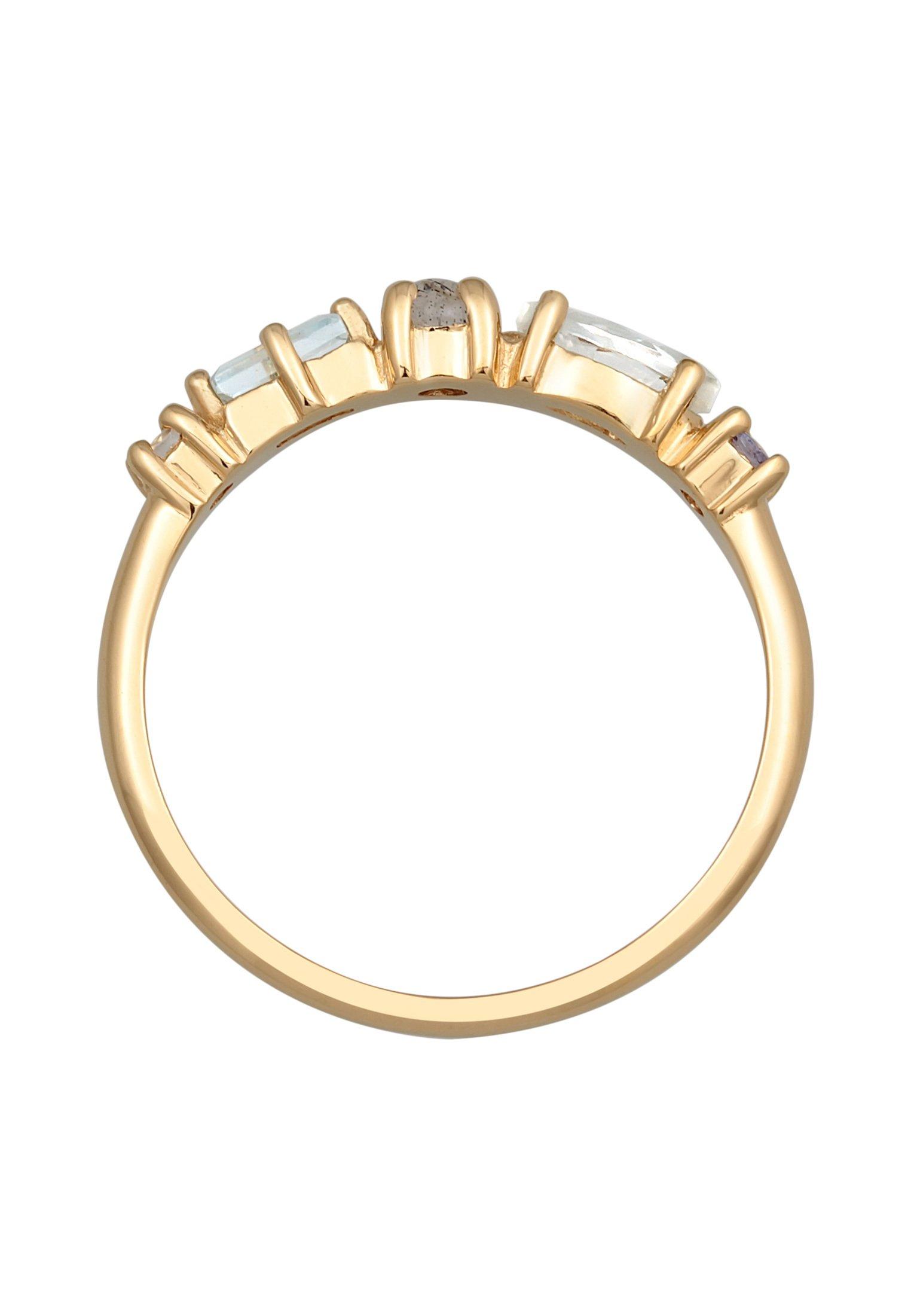 Elli Ring Memoire Edelstein Klassik Ring 925 Silber