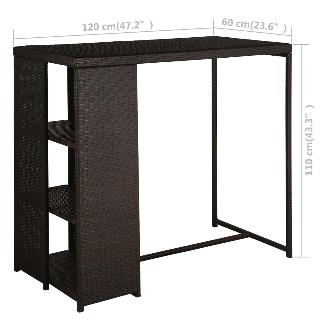 VidaXL Gartenbar-set poly-rattan