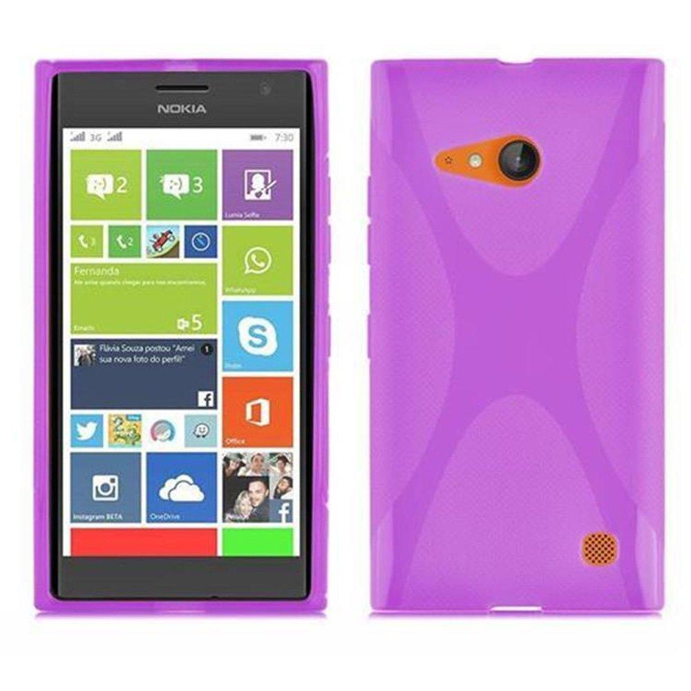 Cadorabo Hülle für Nokia Lumia 730 TPU Silikon im X-Line Design