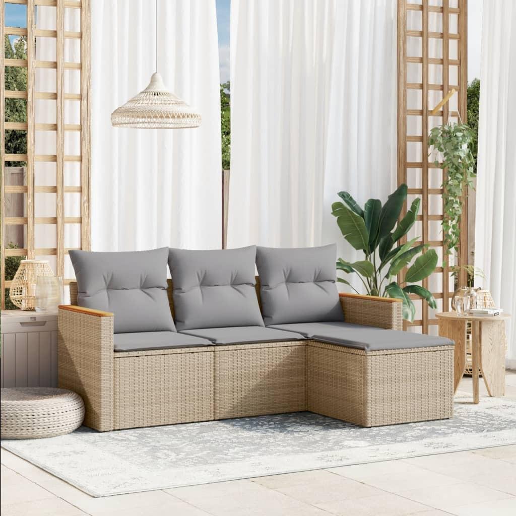 VidaXL Garten sofagarnitur poly-rattan