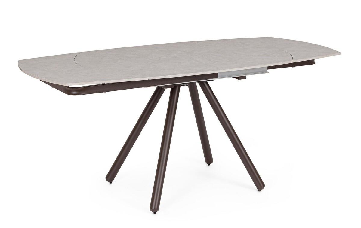 mutoni Ausziehtisch Raita rost-hellgrau 119-178x90