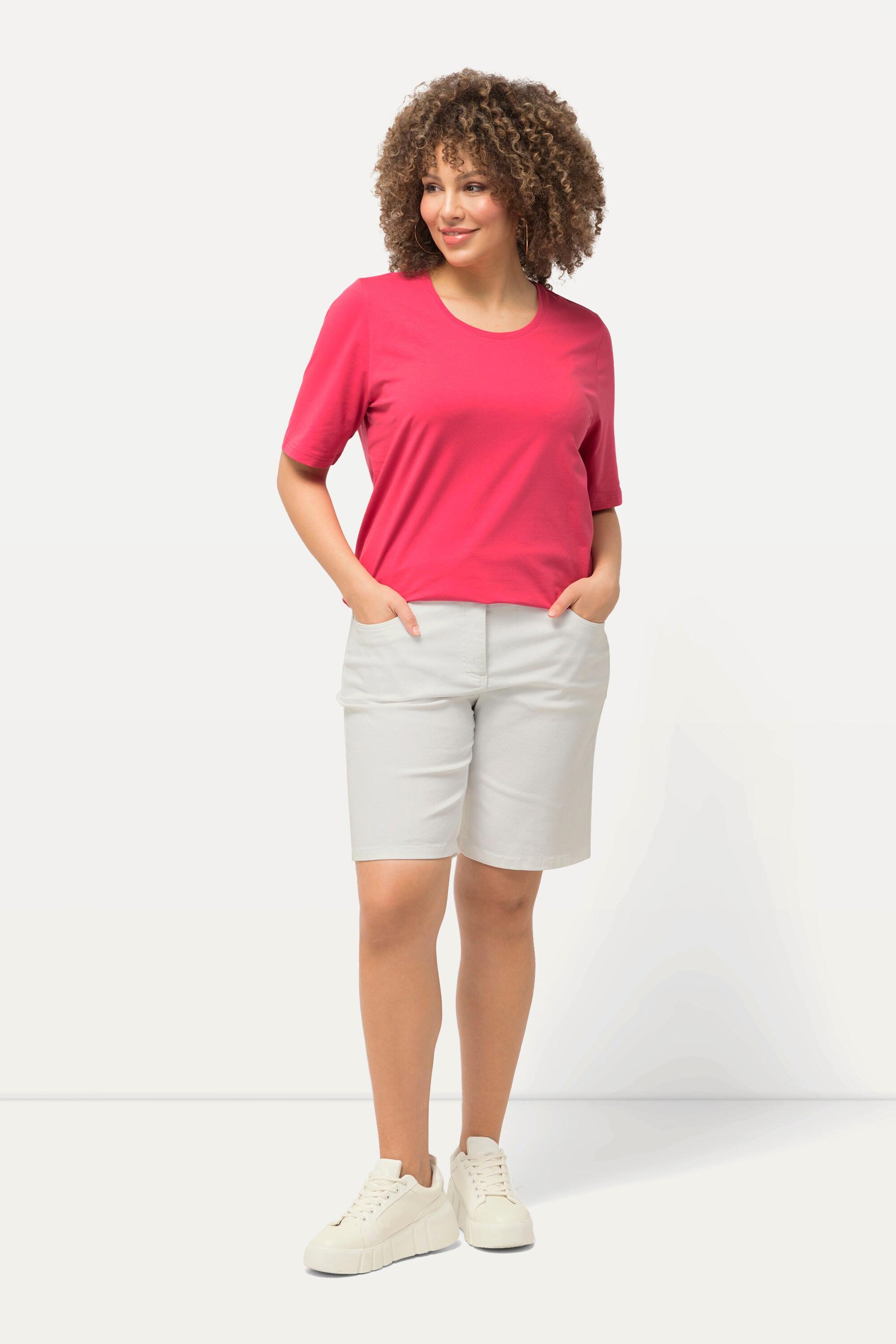 Ulla Popken Mandy 5-Pocket Komfortbund Jeansbermuda