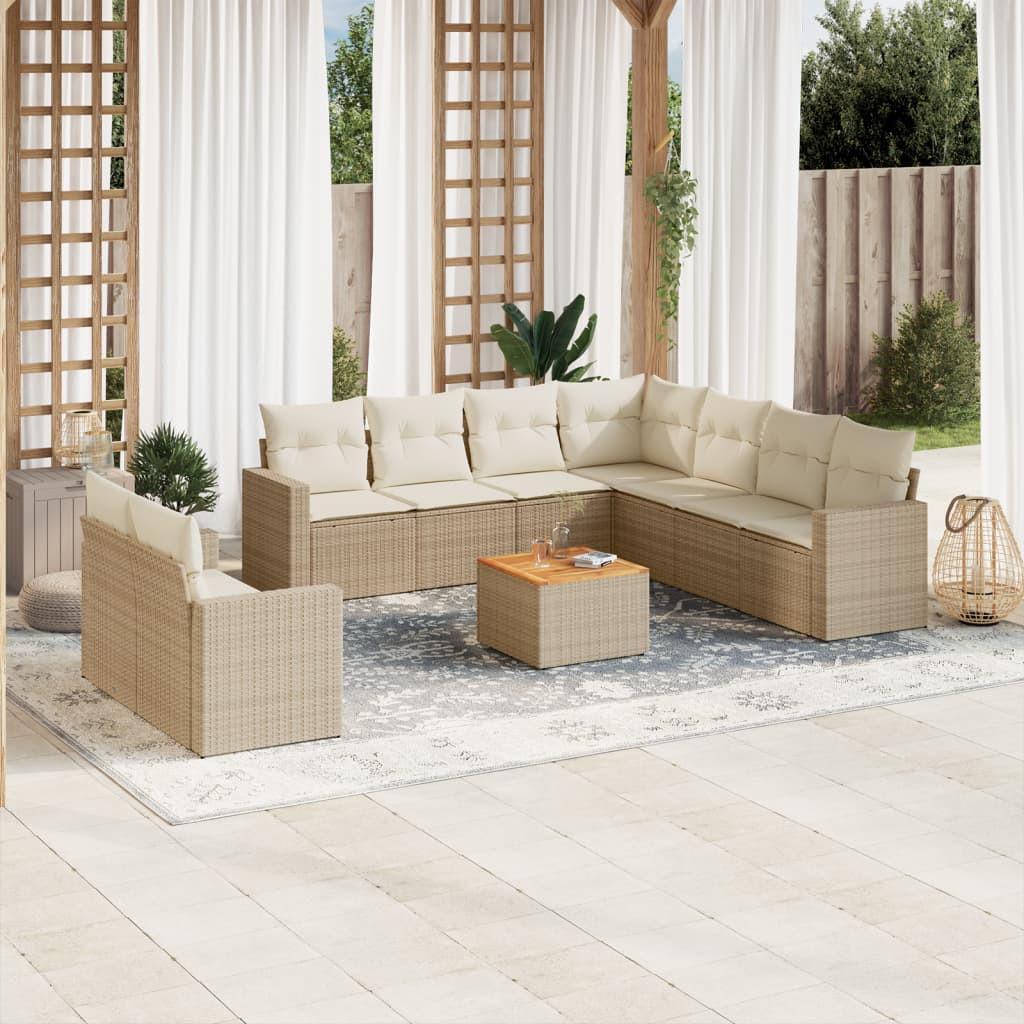 VidaXL Garten sofagarnitur poly-rattan