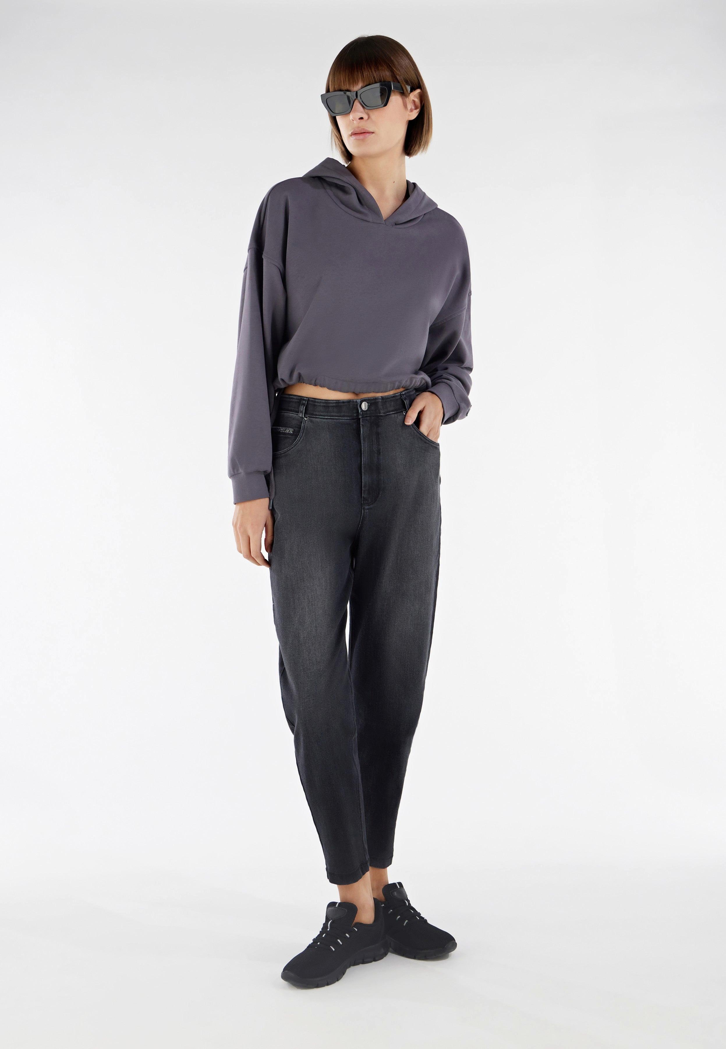 FREDDY Black High Waist Wide Leg 7/8 Länge Stretch Denim Jeans
