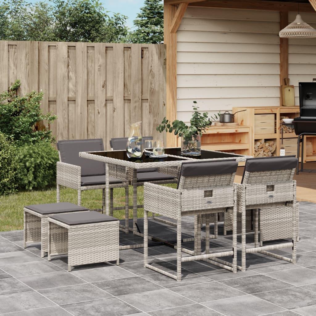 VidaXL Garten essgruppe poly-rattan