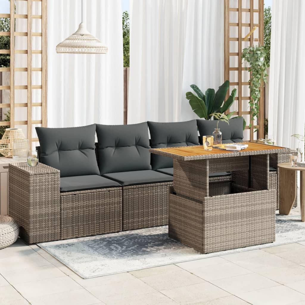 VidaXL Garten sofagarnitur poly-rattan