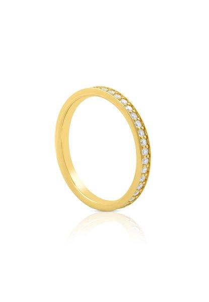 MUAU Schmuck Mémoire Ring Diamant 0.50ct. Gelbgold 750