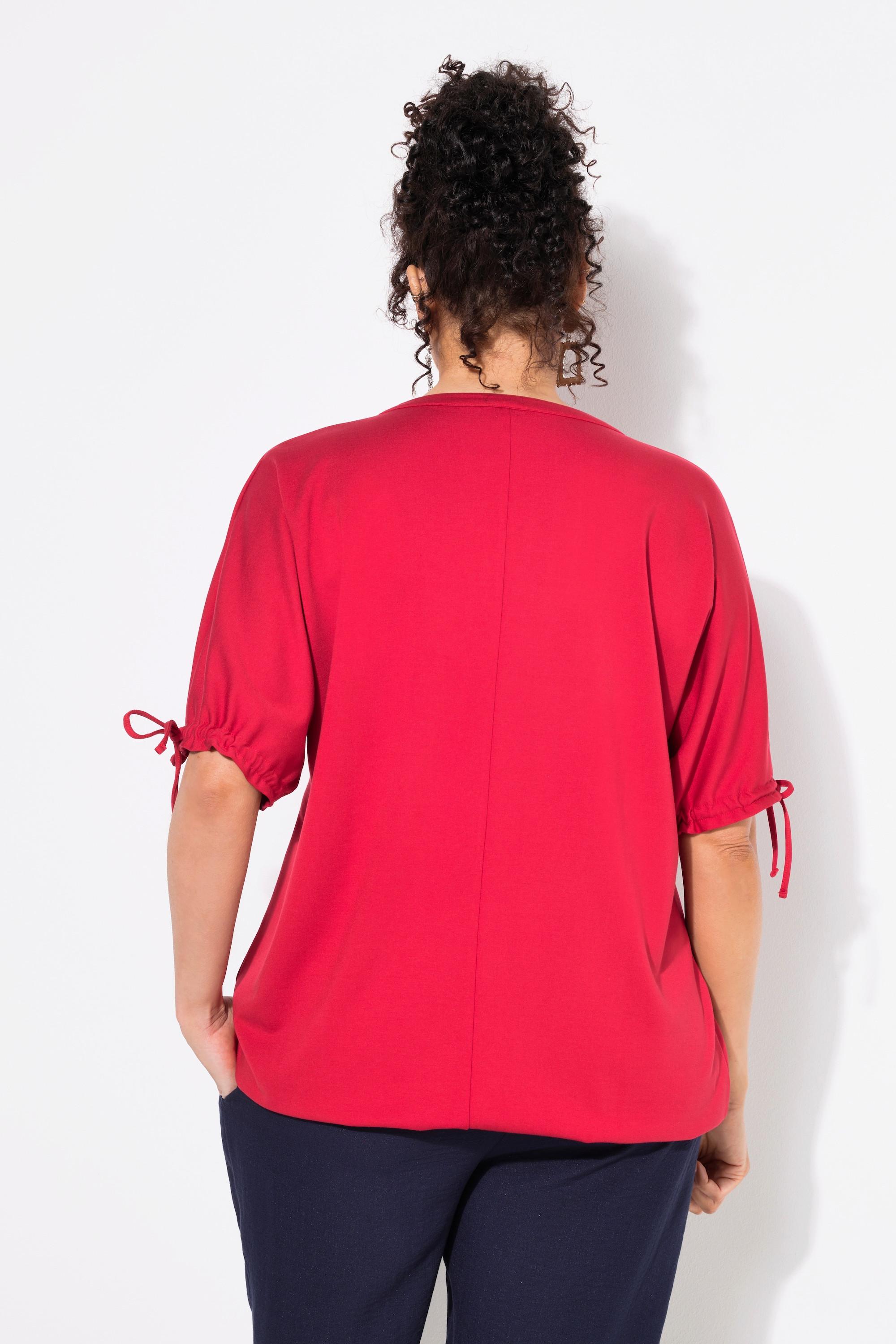 Ulla Popken Sweatshirt, Oversized, Tunika-Ausschnitt, Halbarm