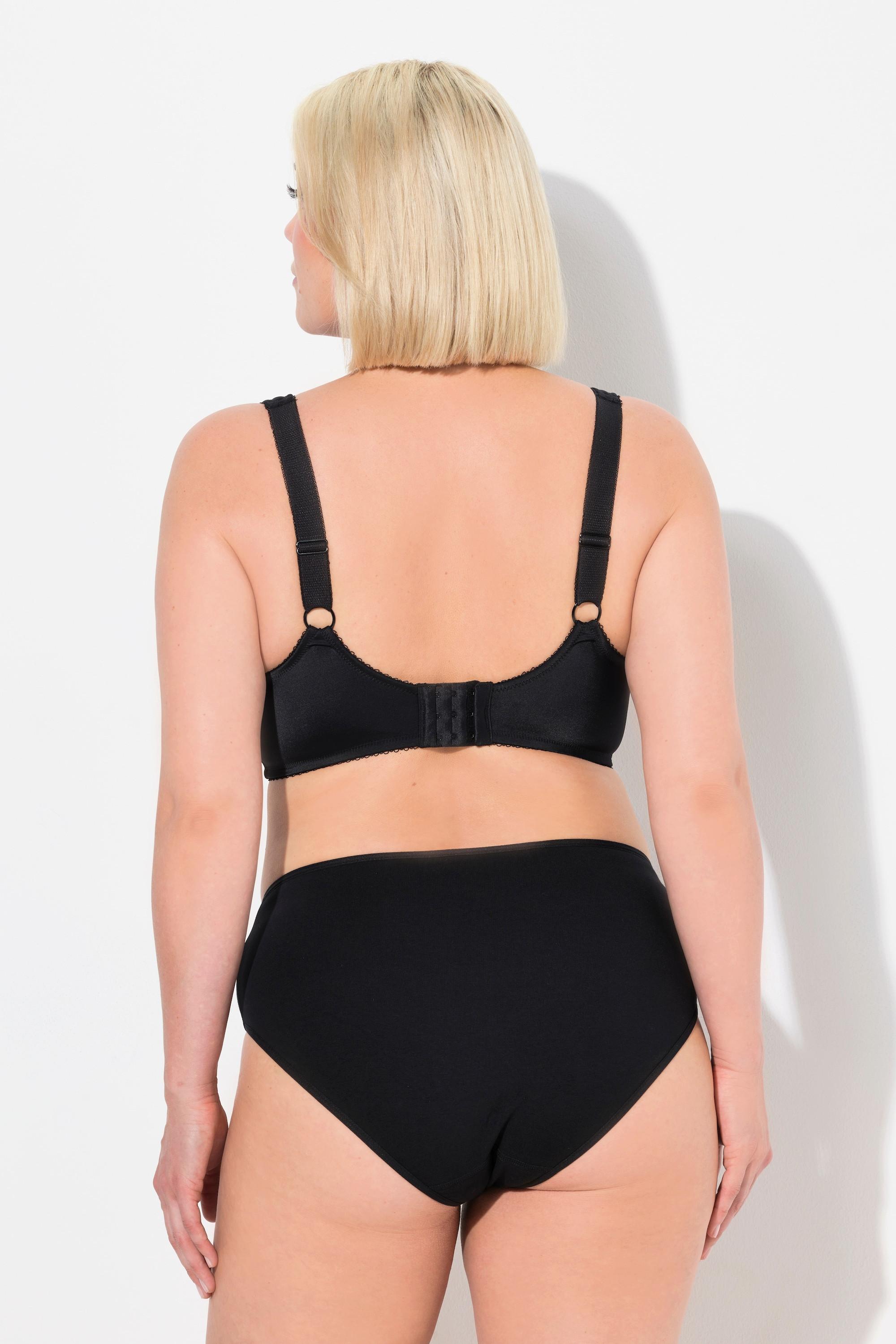 Ulla Popken Bügel-BH, Stickerei, High Apex, Cup B - F