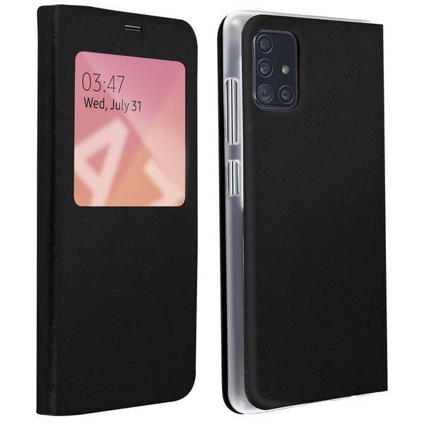Avizar Flip View Cover Galaxy A71 Schwarz