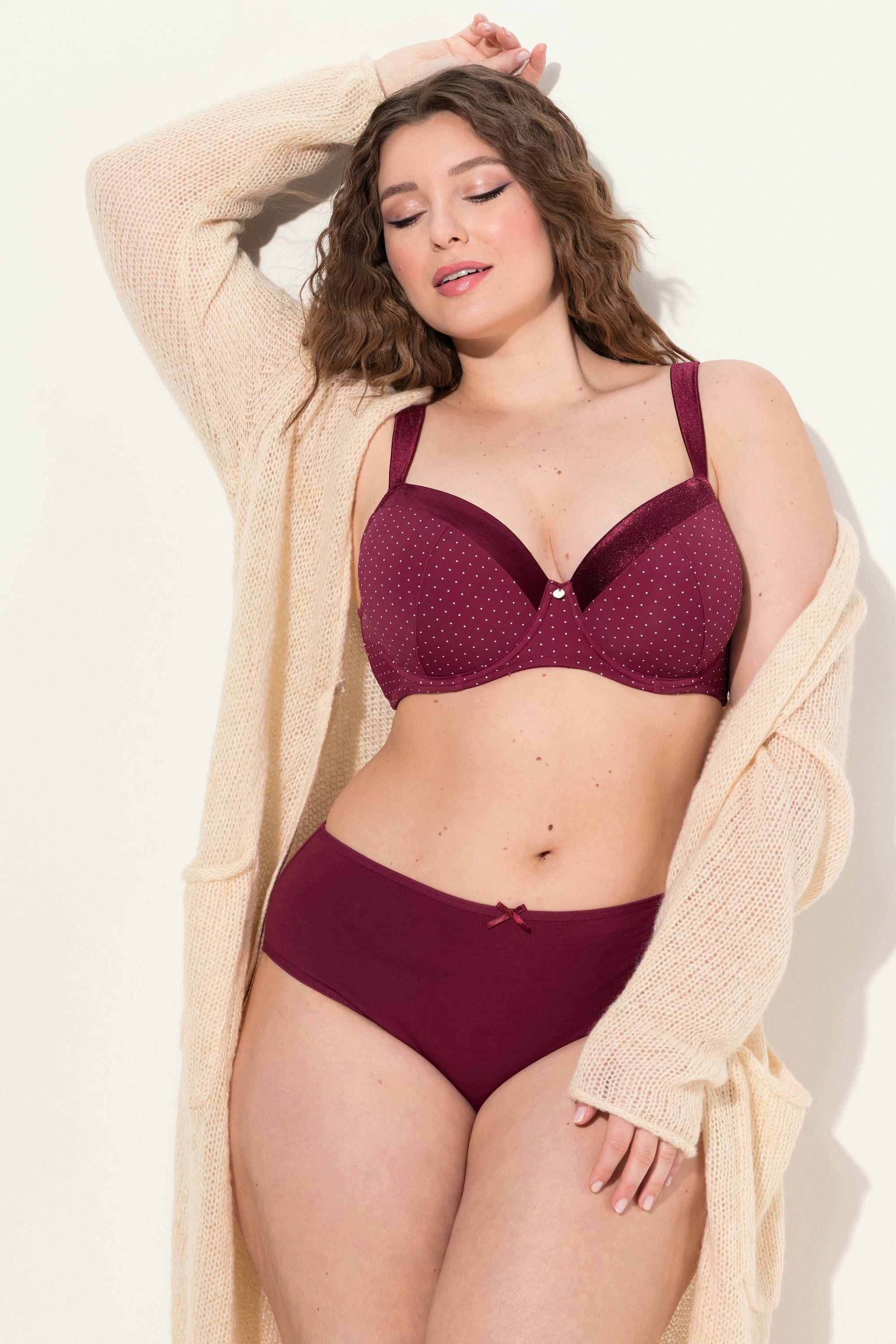 Ulla Popken Bügel-BH, Softschale, Punkte, Mikrofaster, Softcups, Cup B - D