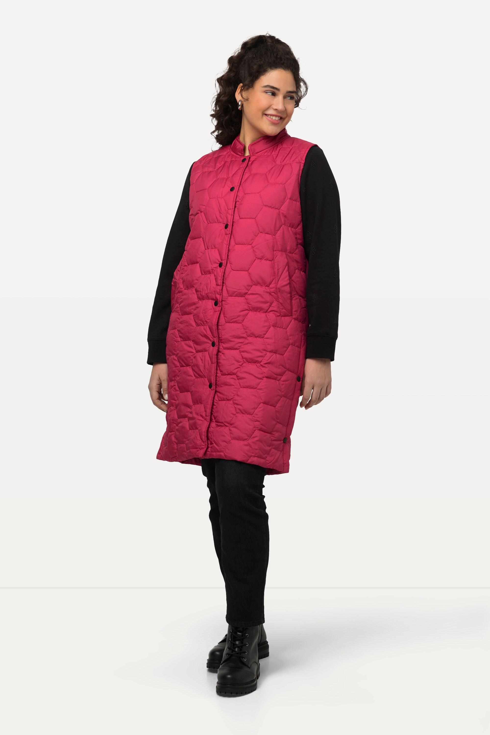 Ulla Popken HYPRAR Steppweste, seitliche Druckknöpfe