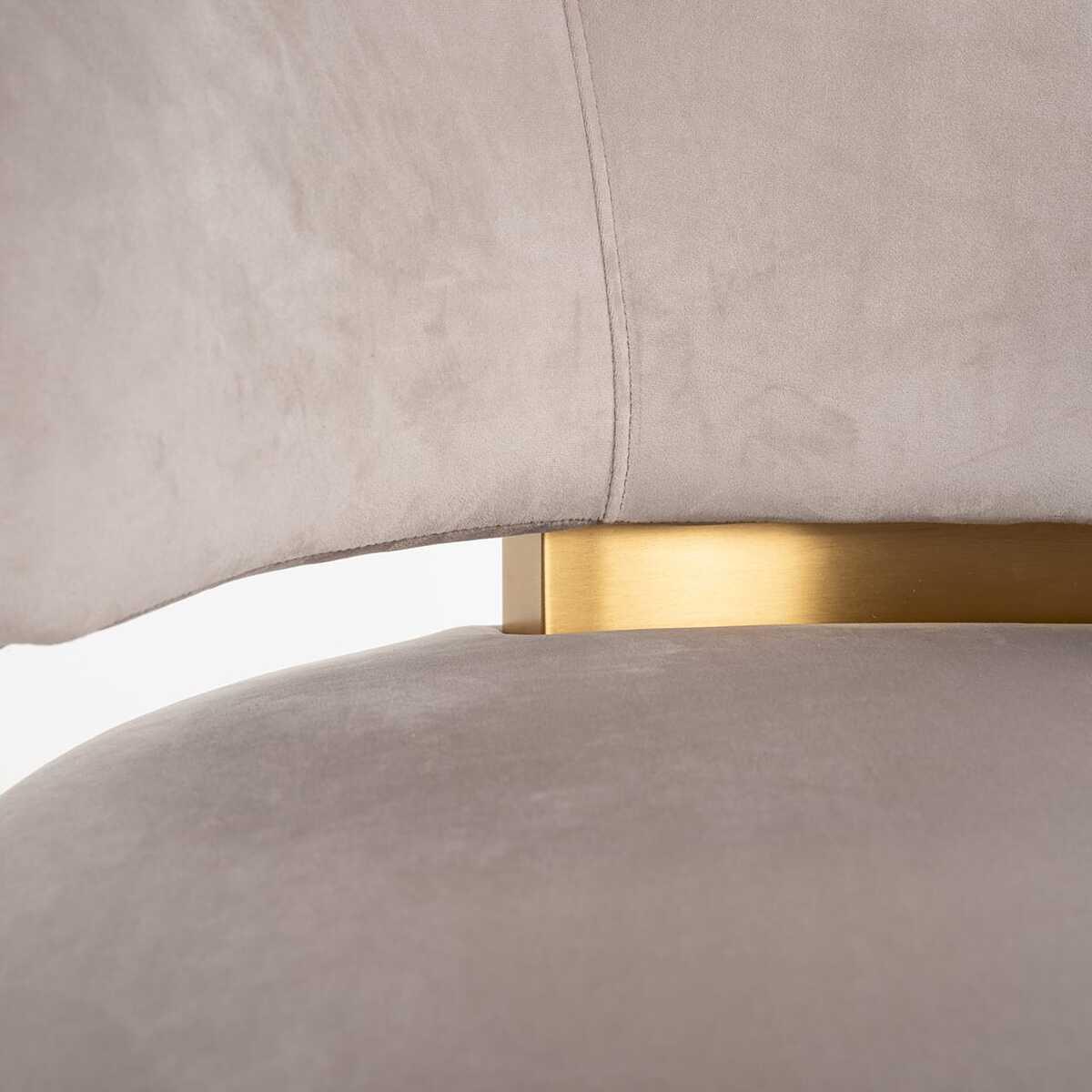 mutoni Drehstuhl Maxime khaki gold gebürstet