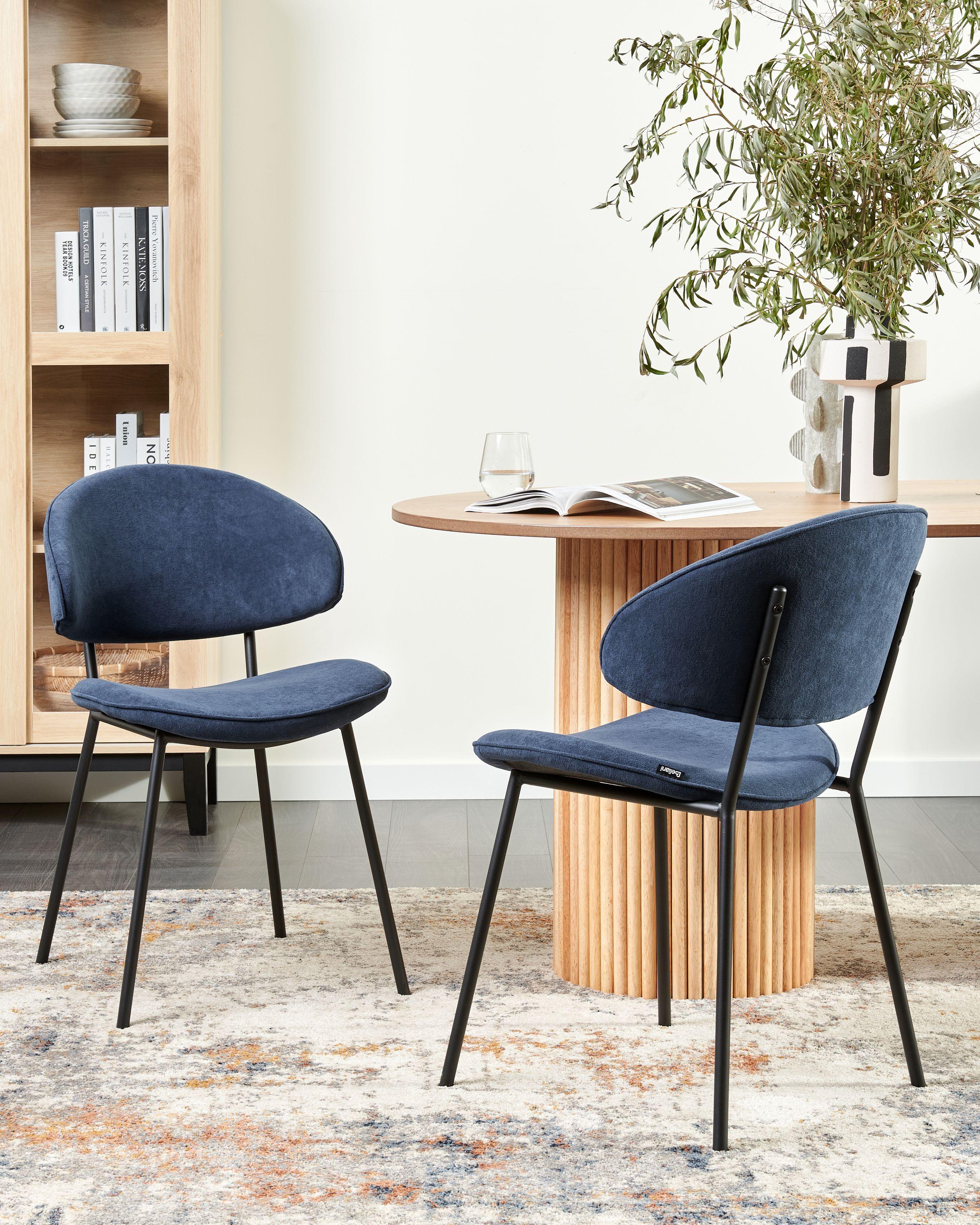 Beliani Esszimmerstuhl 2er Set aus Polyester Modern KIANA