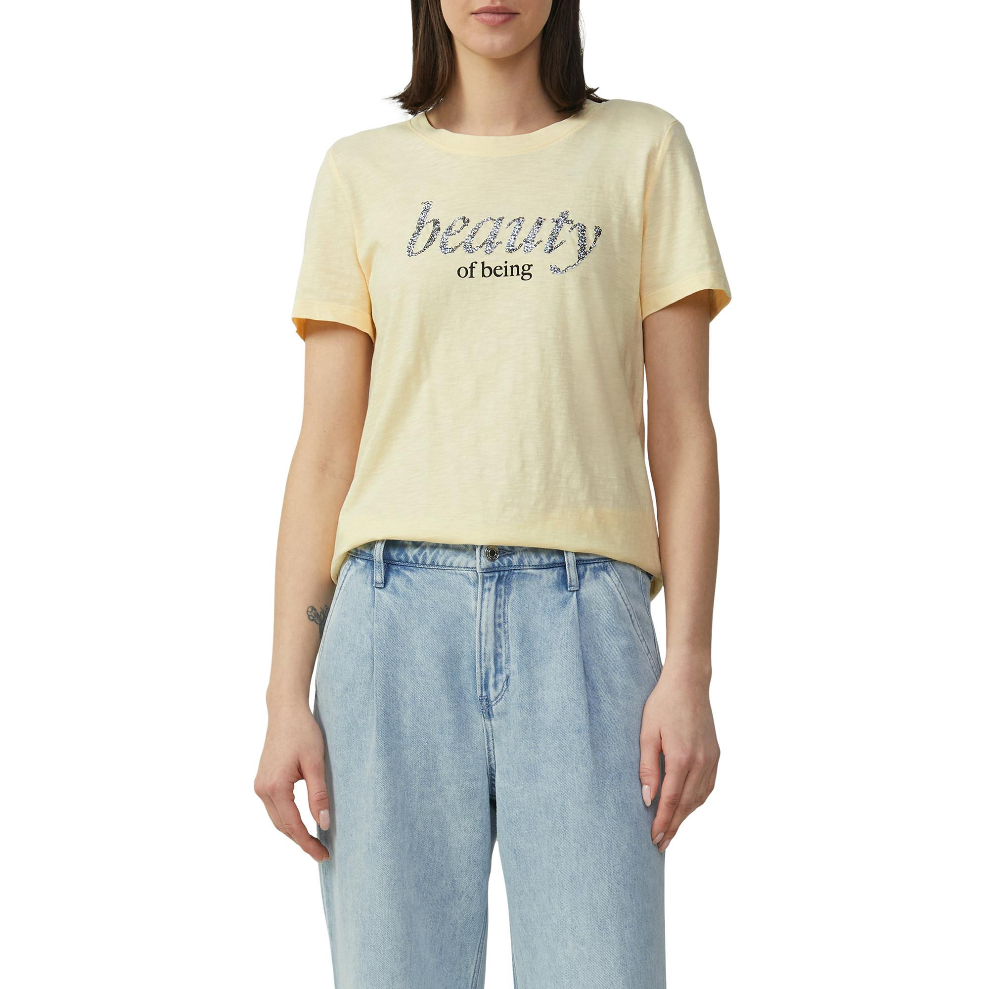 S. Oliver Red Label T-Shirt mit Schriftprint und Pailletten