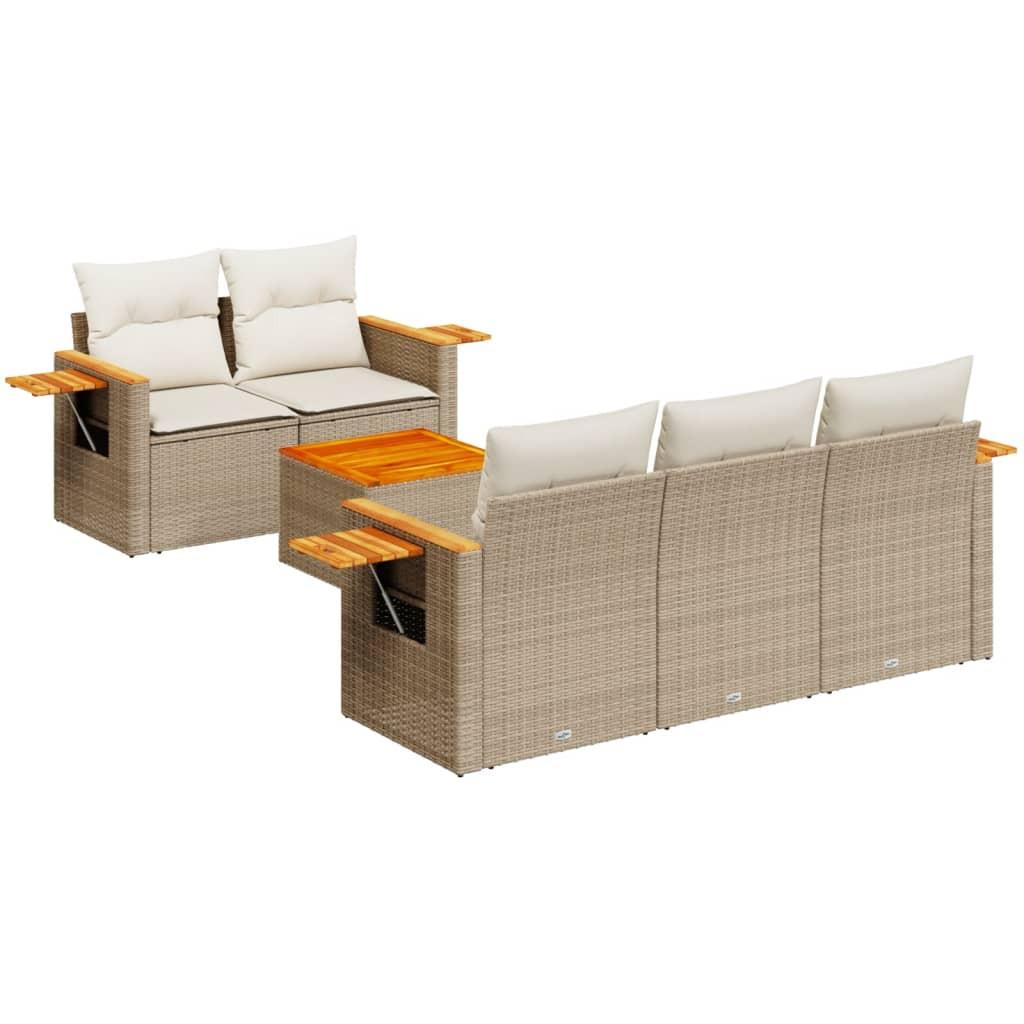 VidaXL Garten sofagarnitur poly-rattan