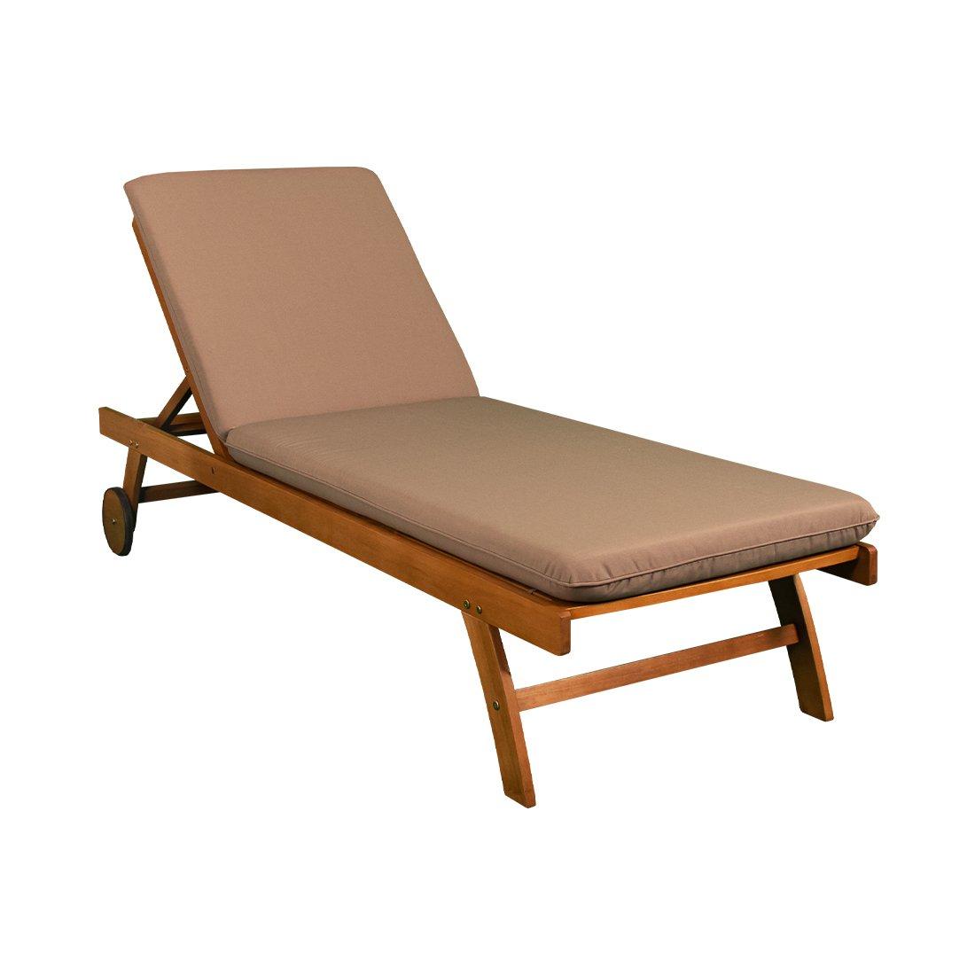 Contini Sonnenliege mit Kissen Taupe