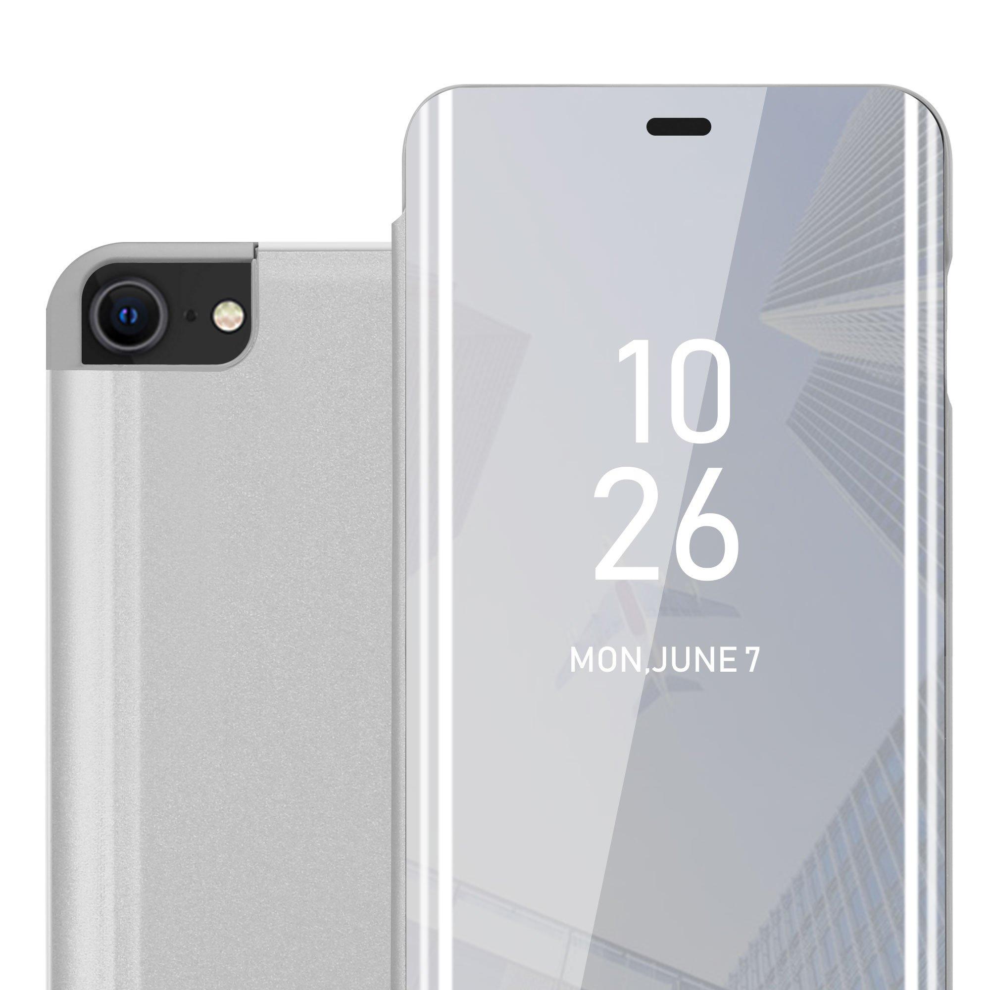 Cadorabo Hülle für Apple iPhone 7 7S 8 SE 2020 Spiegel Standfunktion 360 Grad Schutz