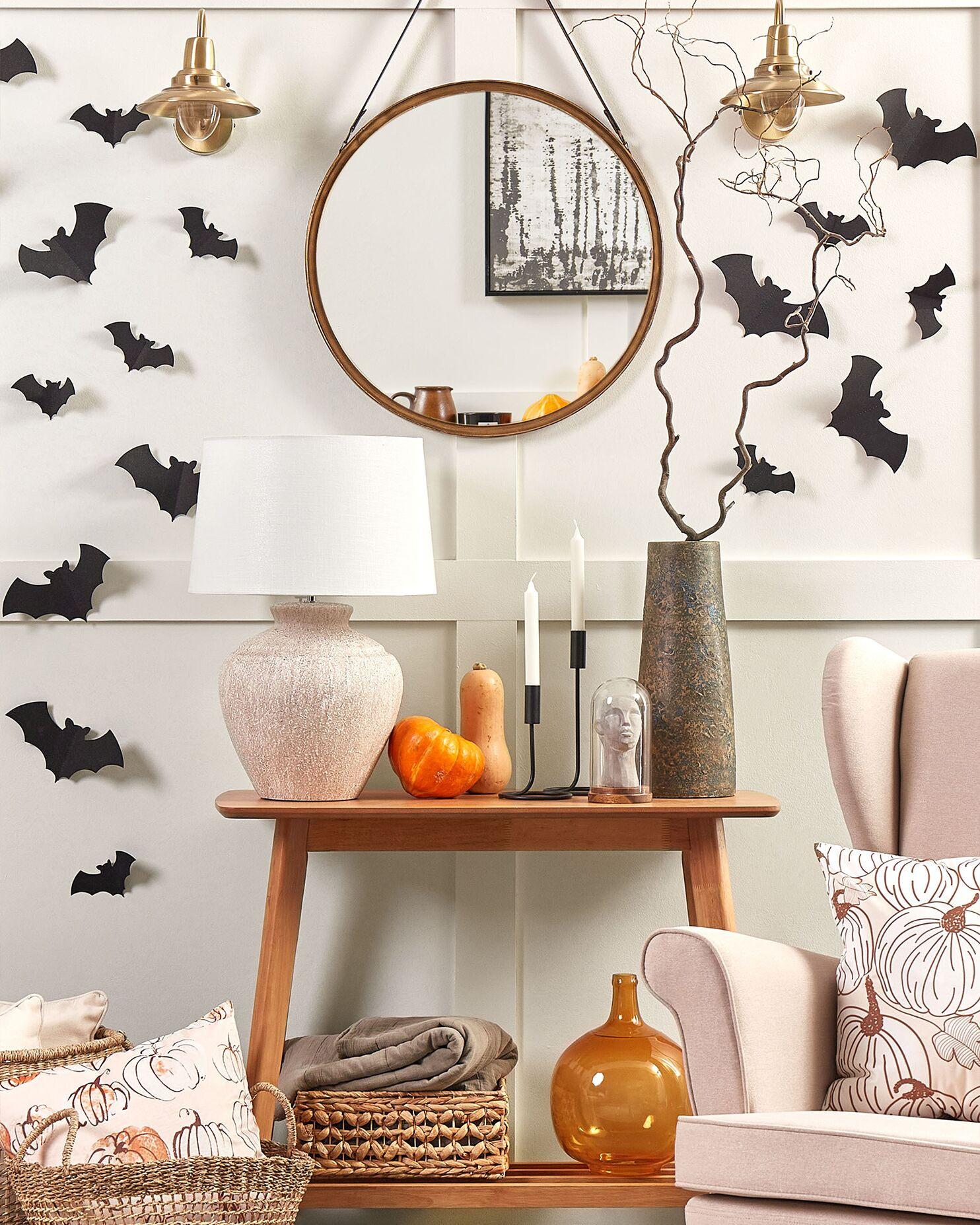 Beliani Dekokissen 2er Set aus Samtstoff Modern CUCURBITA