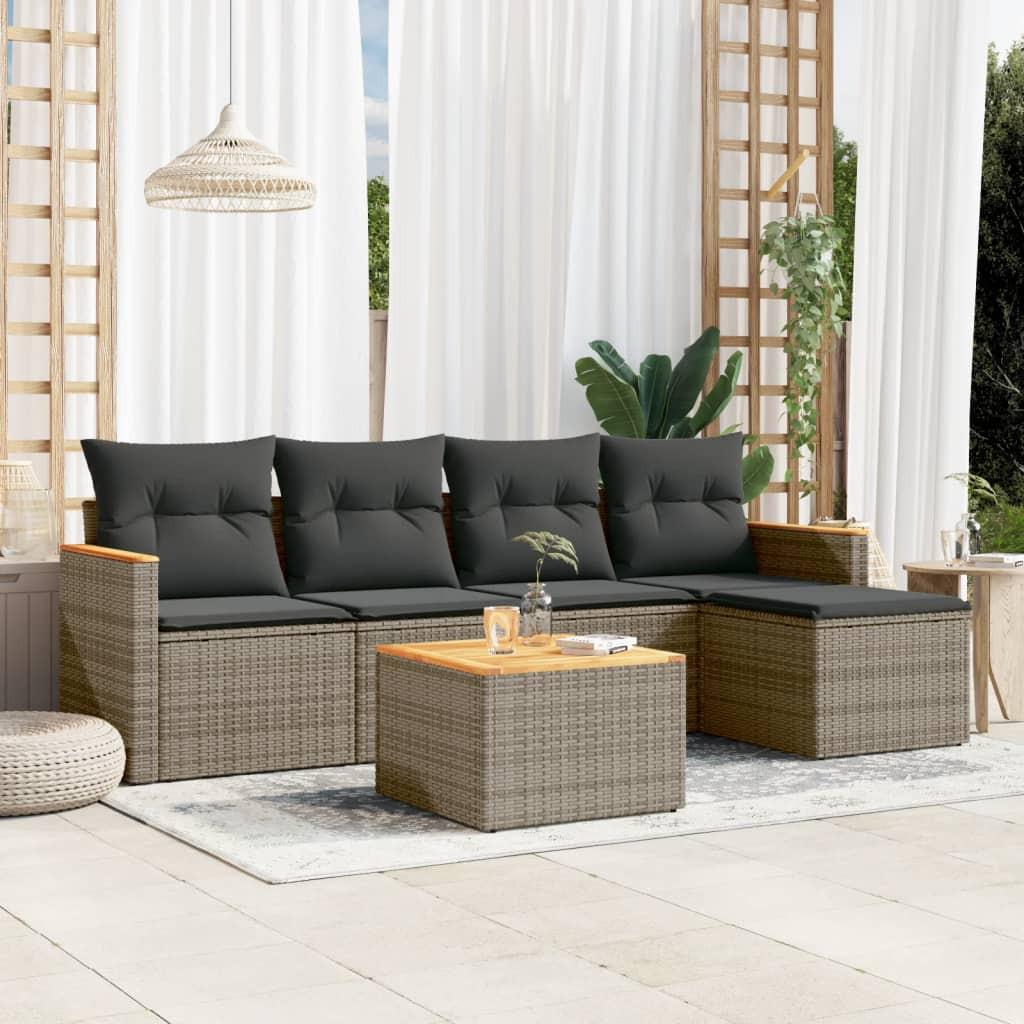 VidaXL Garten sofagarnitur poly-rattan