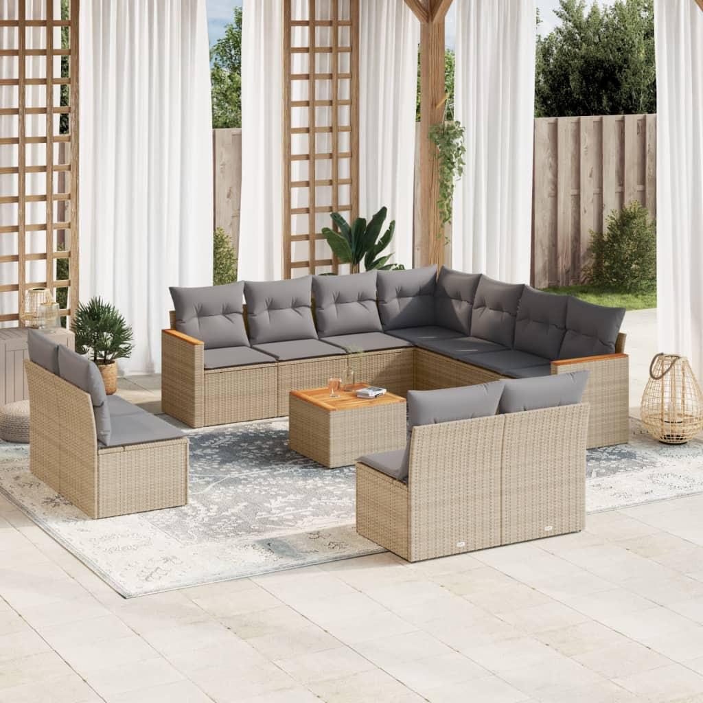 VidaXL Garten sofagarnitur poly-rattan