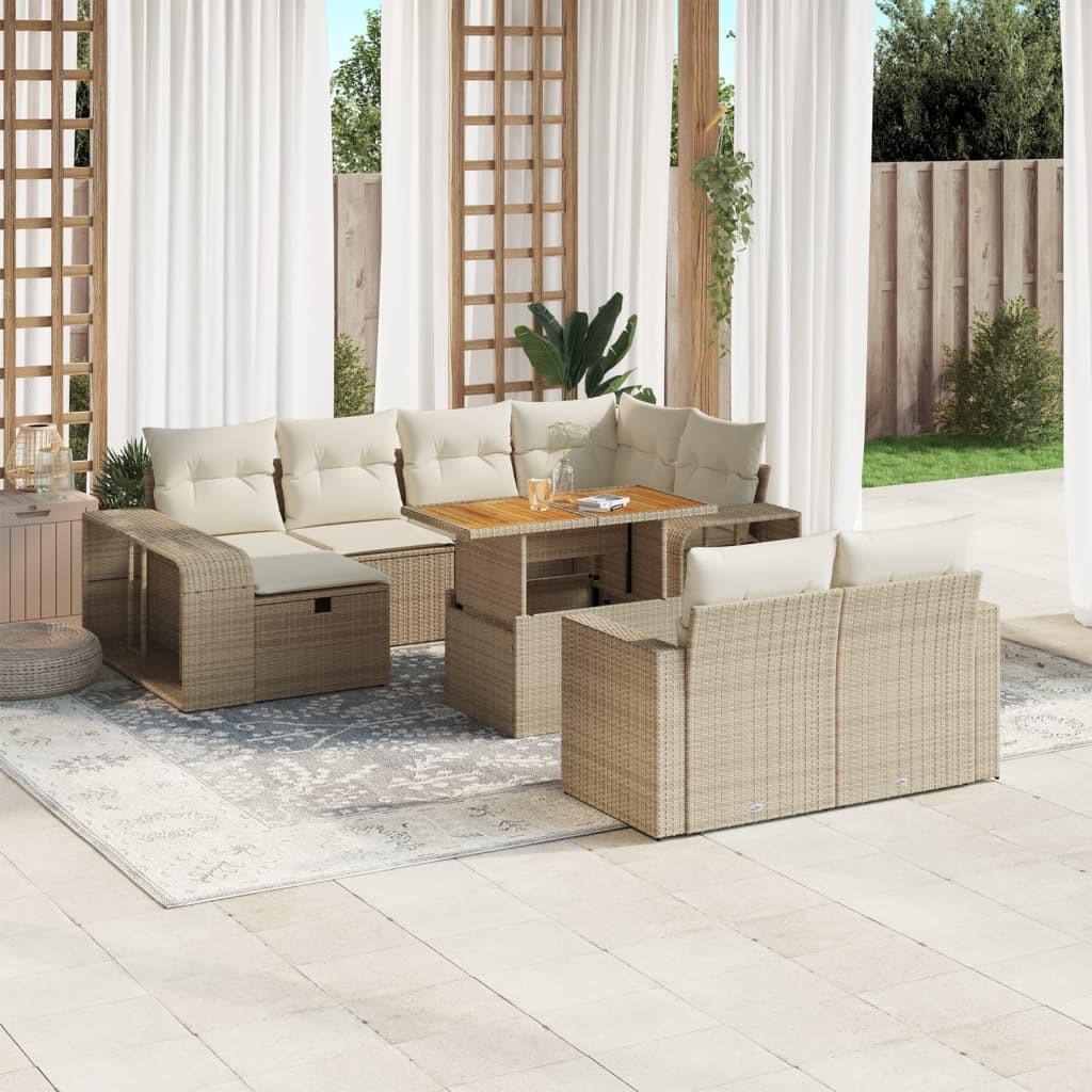 VidaXL Garten sofagarnitur poly-rattan