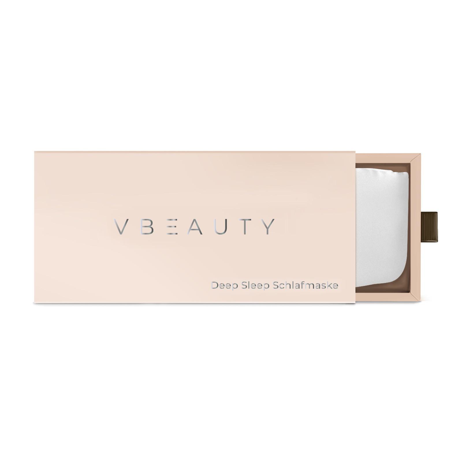 VBEAUTY Premium Deep Sleep Seiden Schlafmaske - Creme
