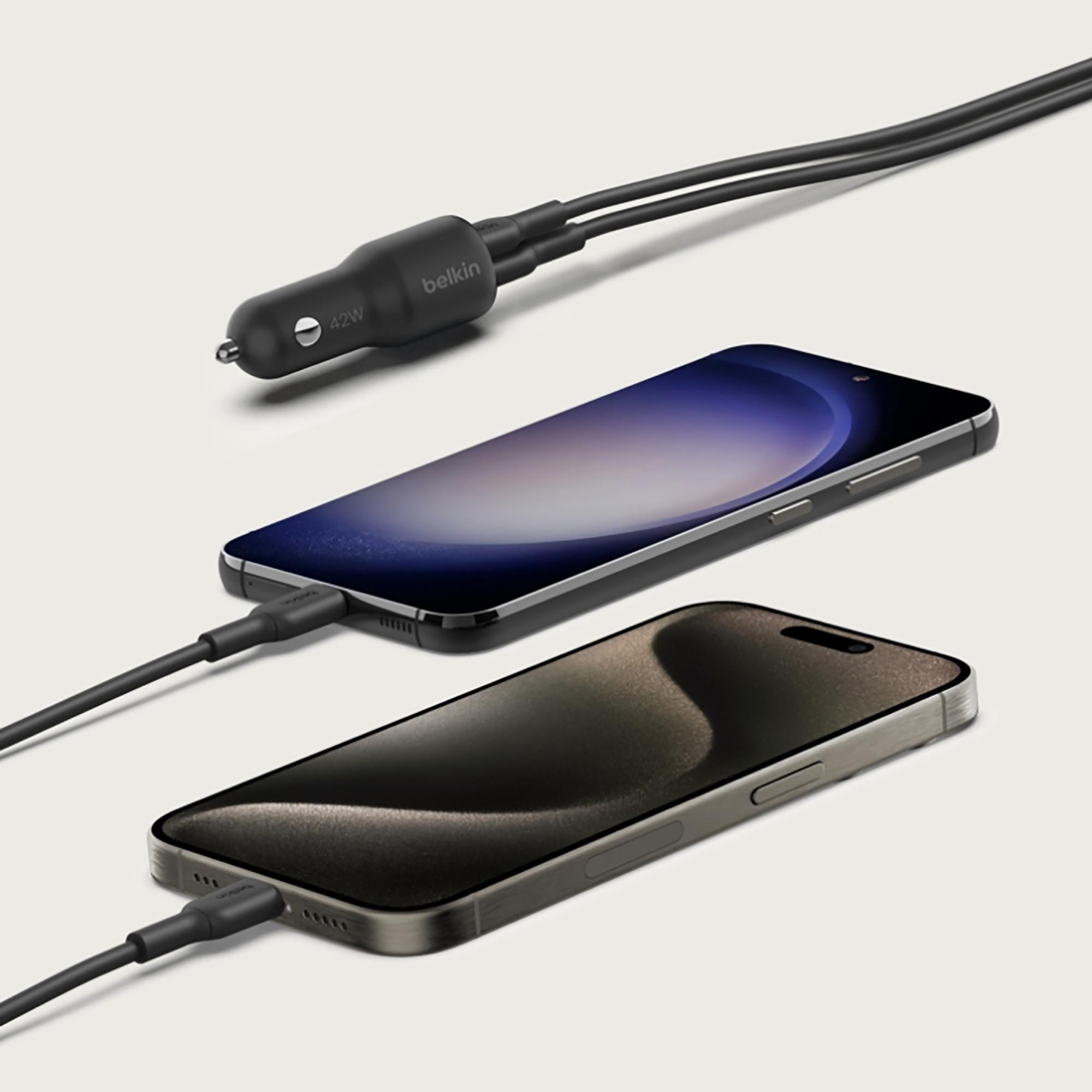 belkin 12V USB-C USB-A Kfz-Ladegerät Stromadapter USB-C