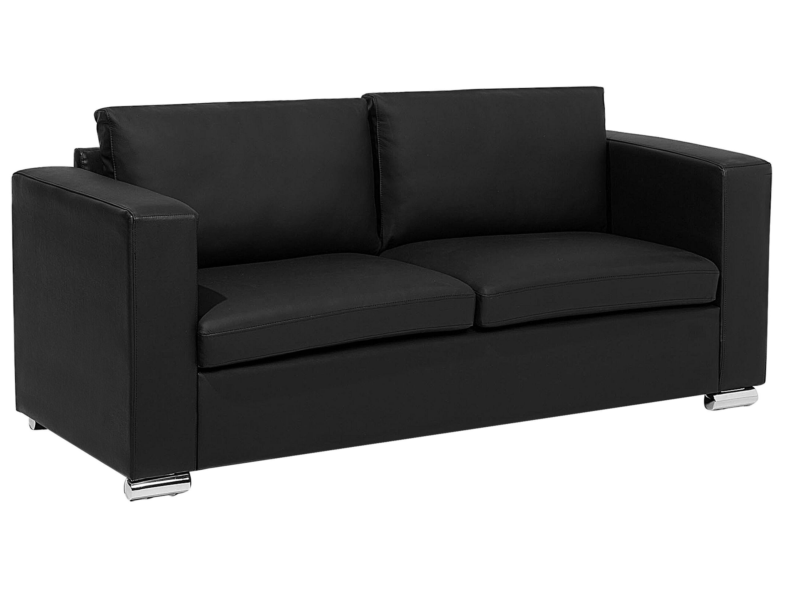 Beliani 3 Sitzer Sofa aus Spaltleder Industriell HELSINKI