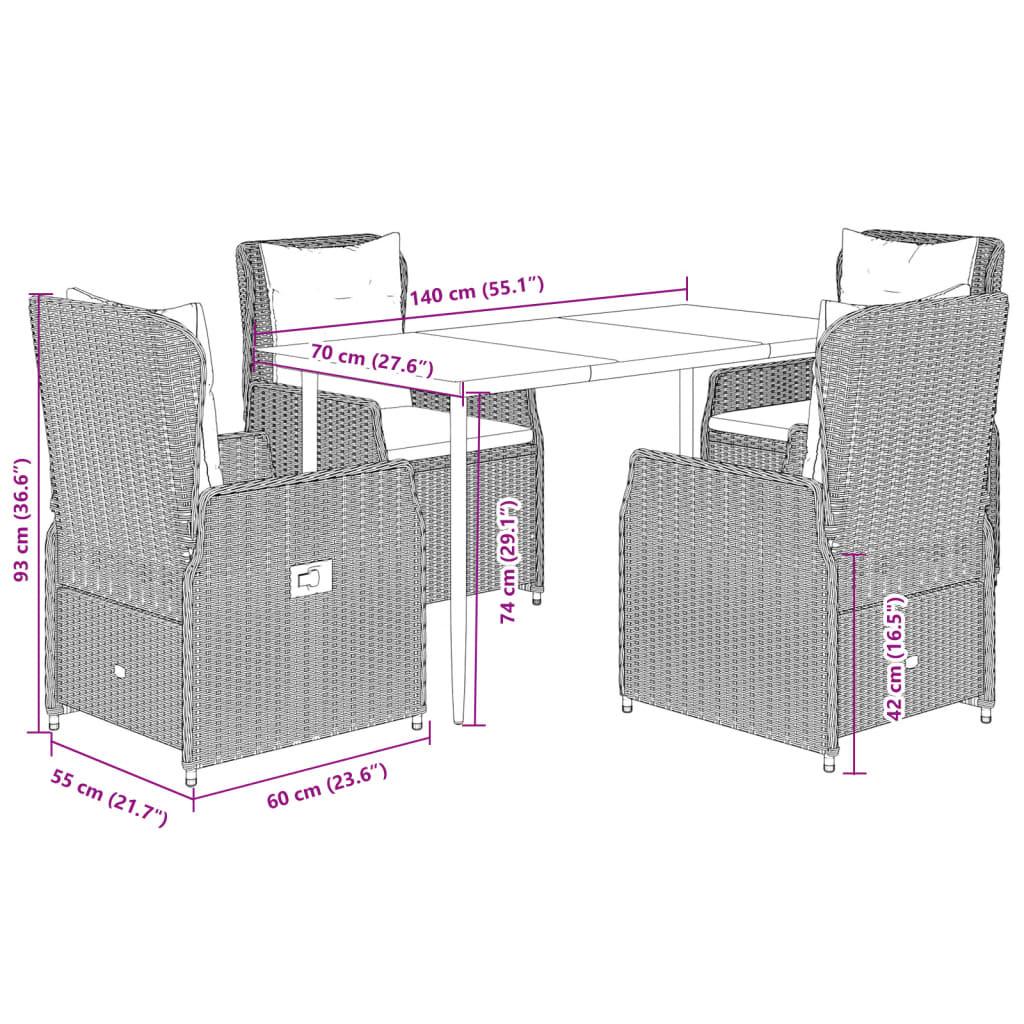 VidaXL Garten essgruppe poly-rattan