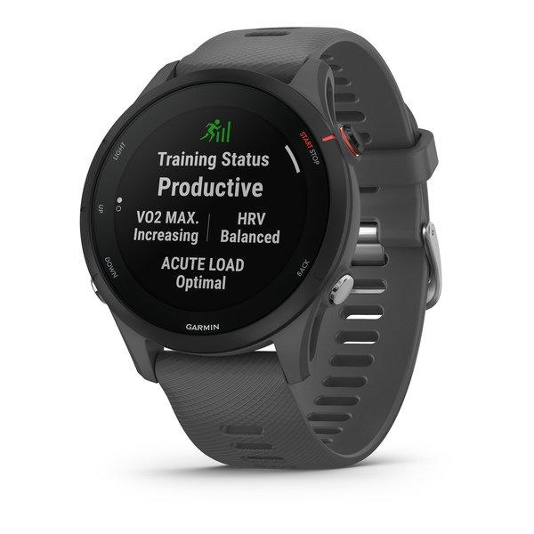 GARMIN Forerunner 255, Schiefergrau/schwarz Smartwatch Display