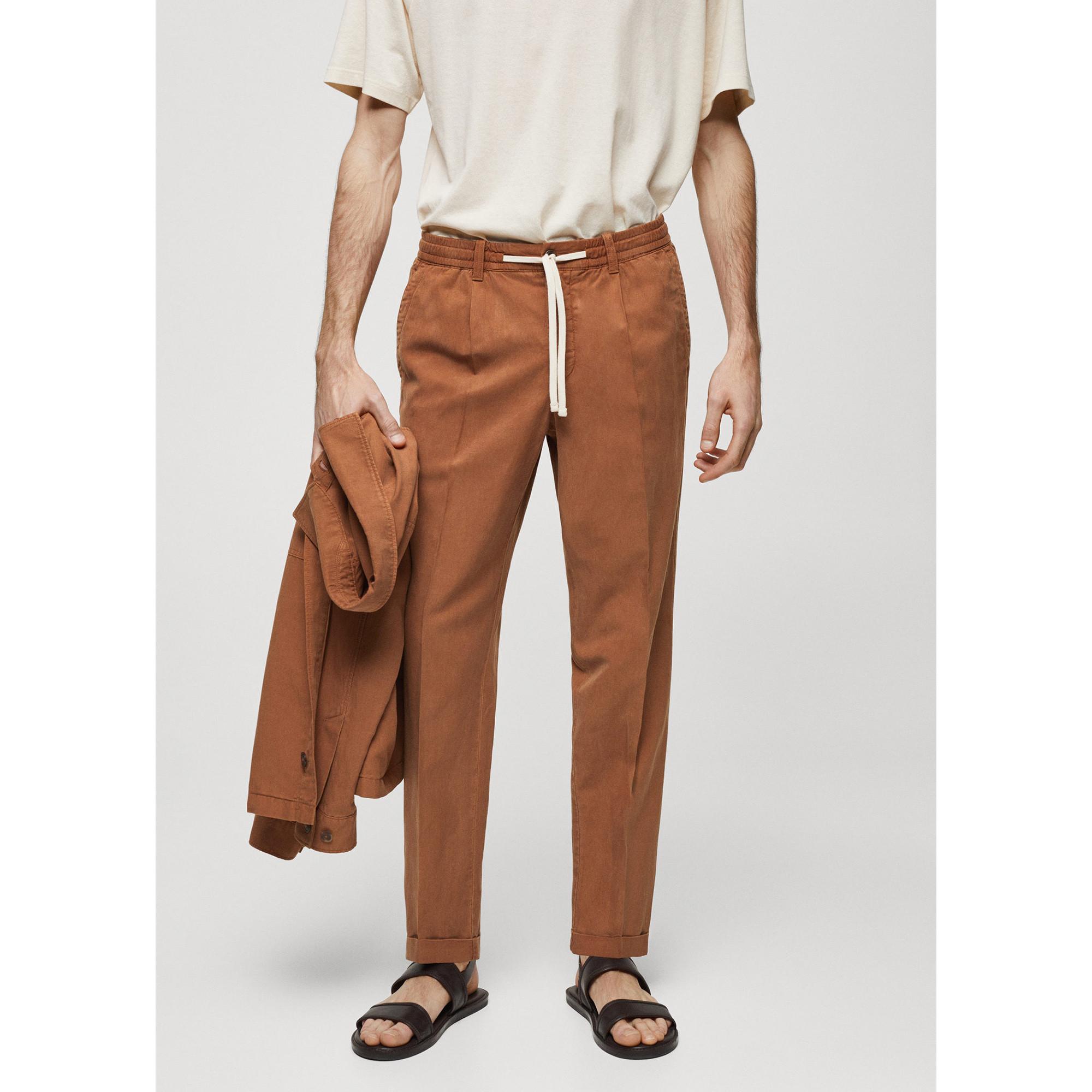 Mango Man Herren Relaxed Loose Fit Kordelzug Hose
