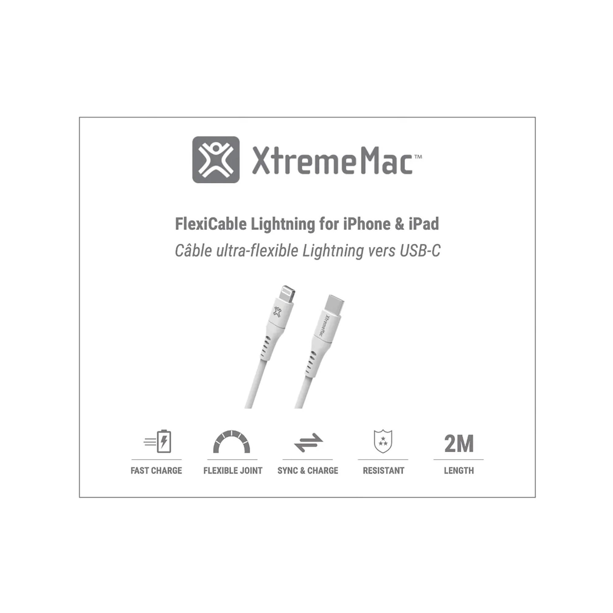 XtremeMac FLEXICABLE LIGHTNING TO USB-C - MFI - 2M Adapterkabel